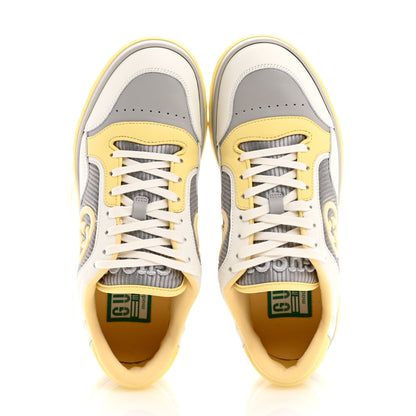 Gucci Dali Soft Calfskin Womens Mac80 Sneakers 38 Off White Grey Sky Yellow 2 of 11