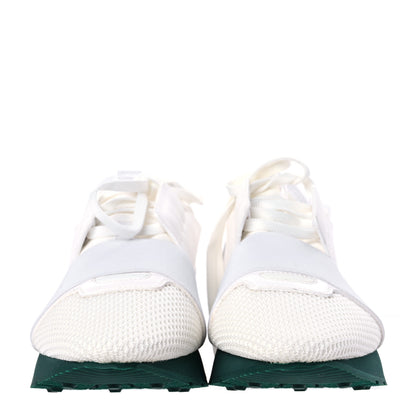 Balenciaga Mesh Calfskin Neoprene Womens Race Runner Sneakers 38 White 2 of 9
