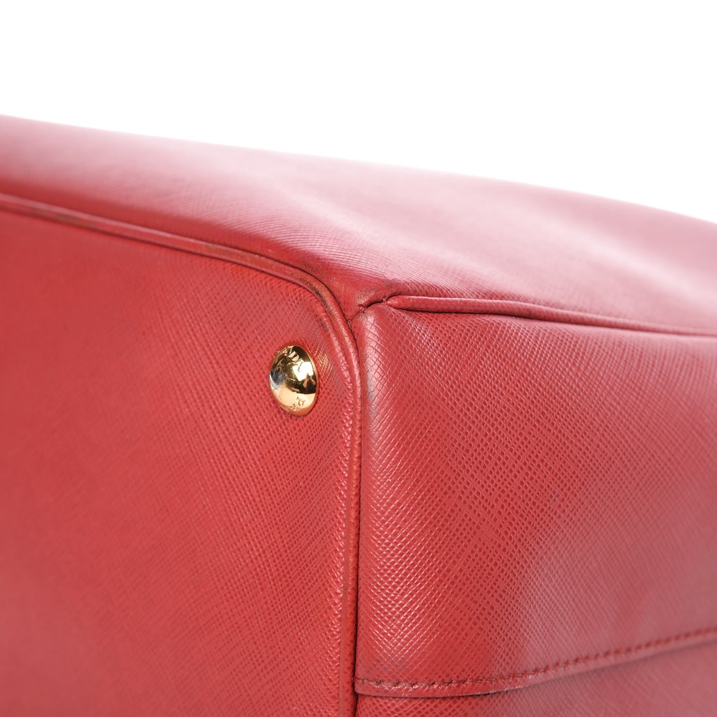Saffiano Lux Large Galleria Double Zip Tote Fuoco
