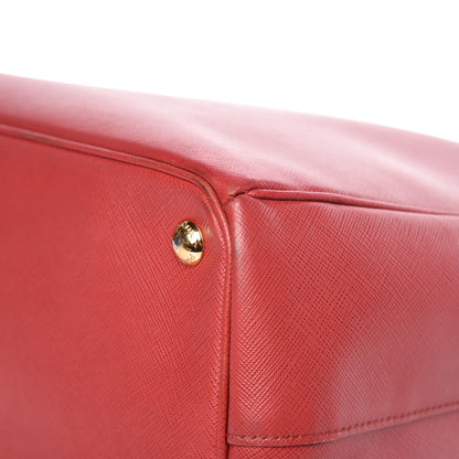 Prada Saffiano Lux Large Galleria Double Zip Tote Fuoco 14 of 17