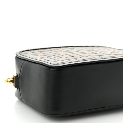 Fendi Vitello Century Bi-Color FF 1974 Embossed Mini Camera Case Maya Black 9 of 10