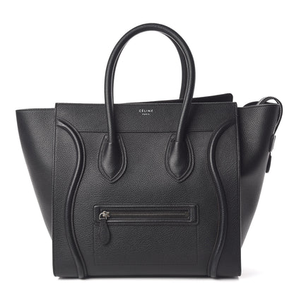 Celine Drummed Calfskin Mini Luggage Black 1 of 11