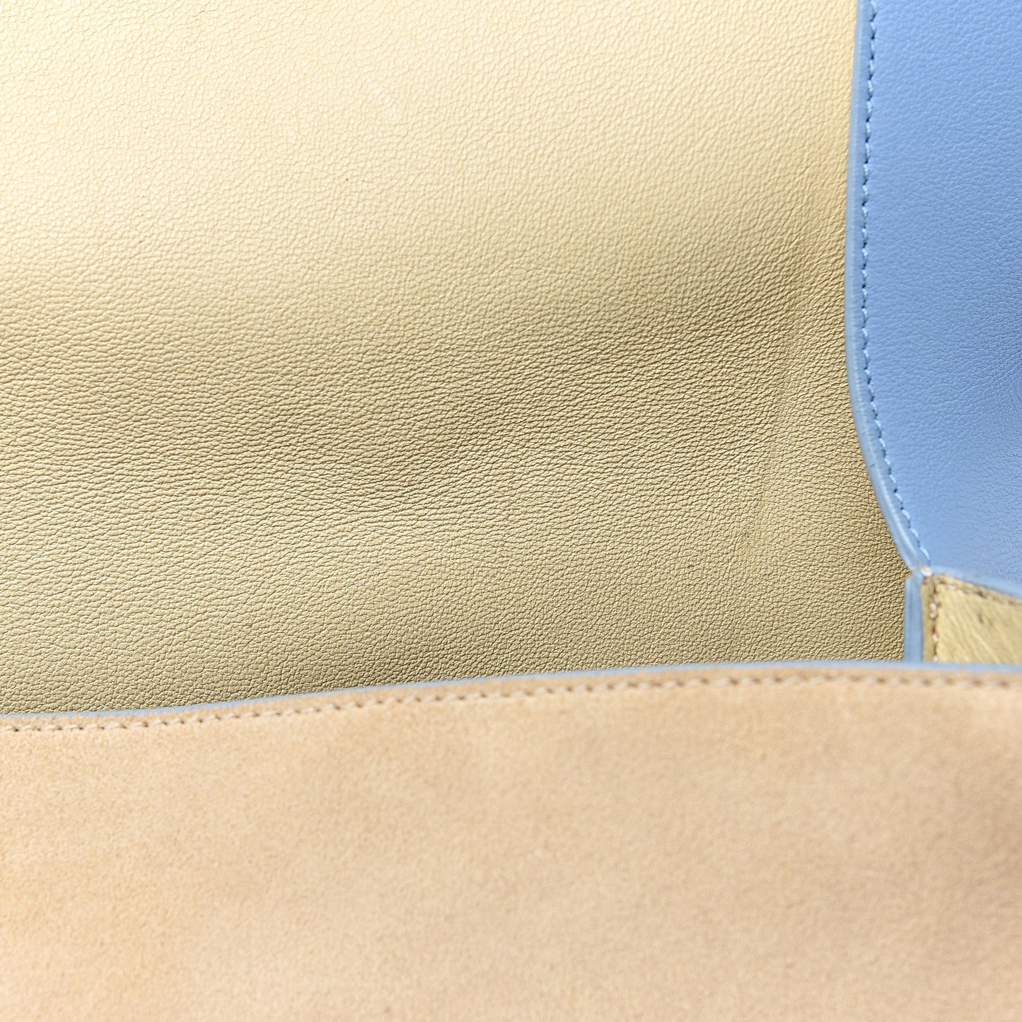 Calfskin Suede All Soft Shoulder Bag Blue Lavender