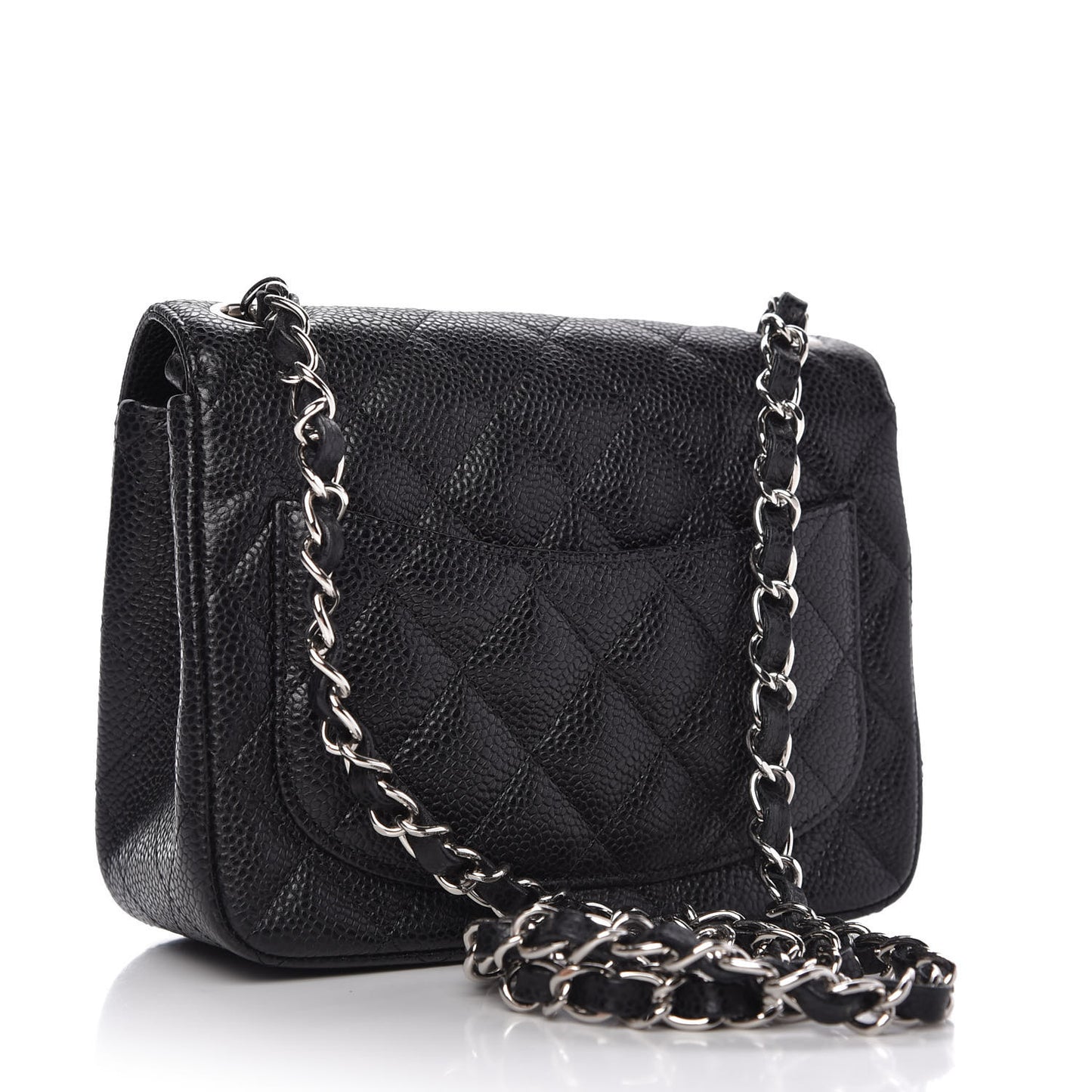 Caviar Quilted Mini Square Flap Black