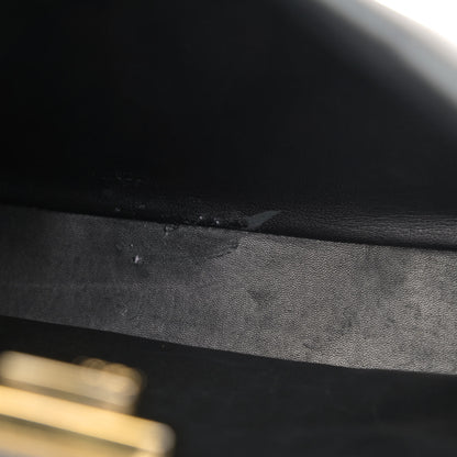 Fendi Vitello Morgan Shiny Nappa Medium Peekaboo Iconic Satchel Black 6 of 8