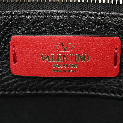 Valentino Garavani Grained Calfskin Rockstud Shoulder Tote Black 6 of 10