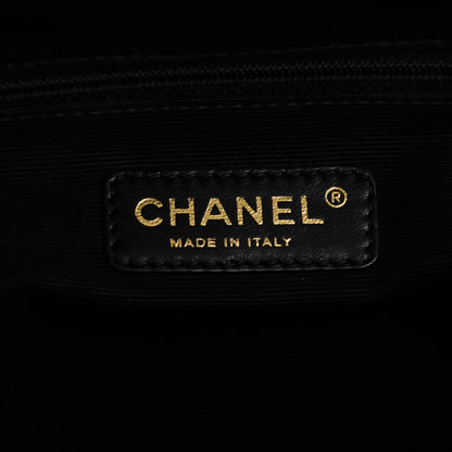 Chanel Glazed Calfskin Quilted Mademoiselle Tote Black 6 of 7