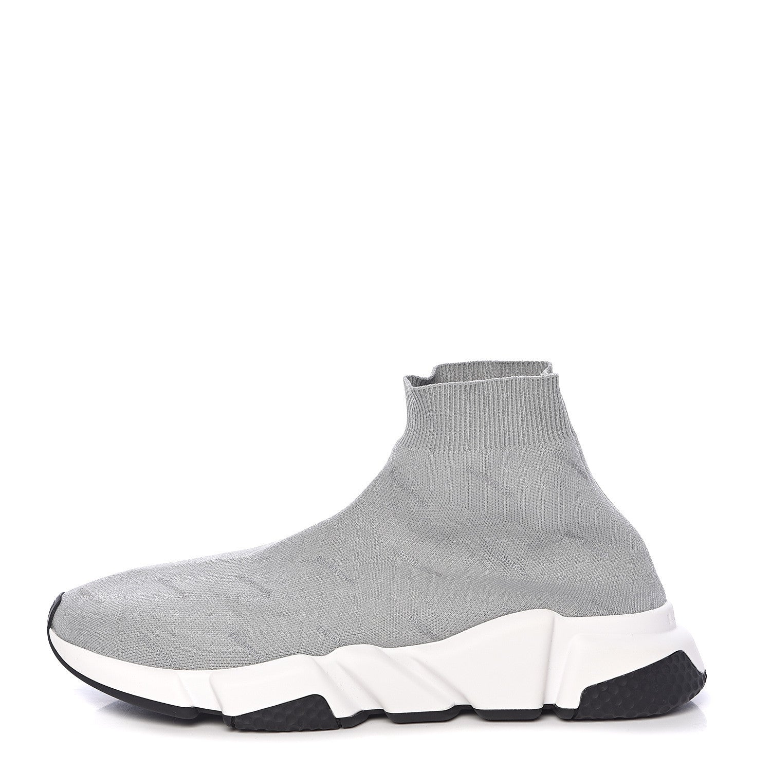 Balenciaga Neoprene Knit Allover Logo Mens Speed Sneakers 41 Grey 1 of 9