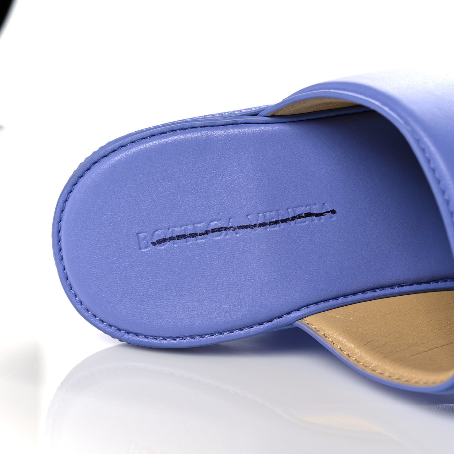 Nappa Slide Platform 115 Wedge Sandals 39.5 Periwinkle