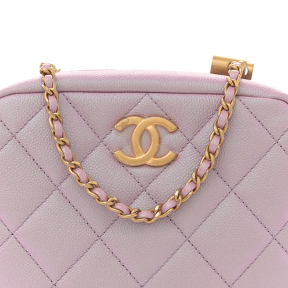 Chanel Iridescent Caviar Quilted Mini My Perfect Camera Case Pink 8 of 11
