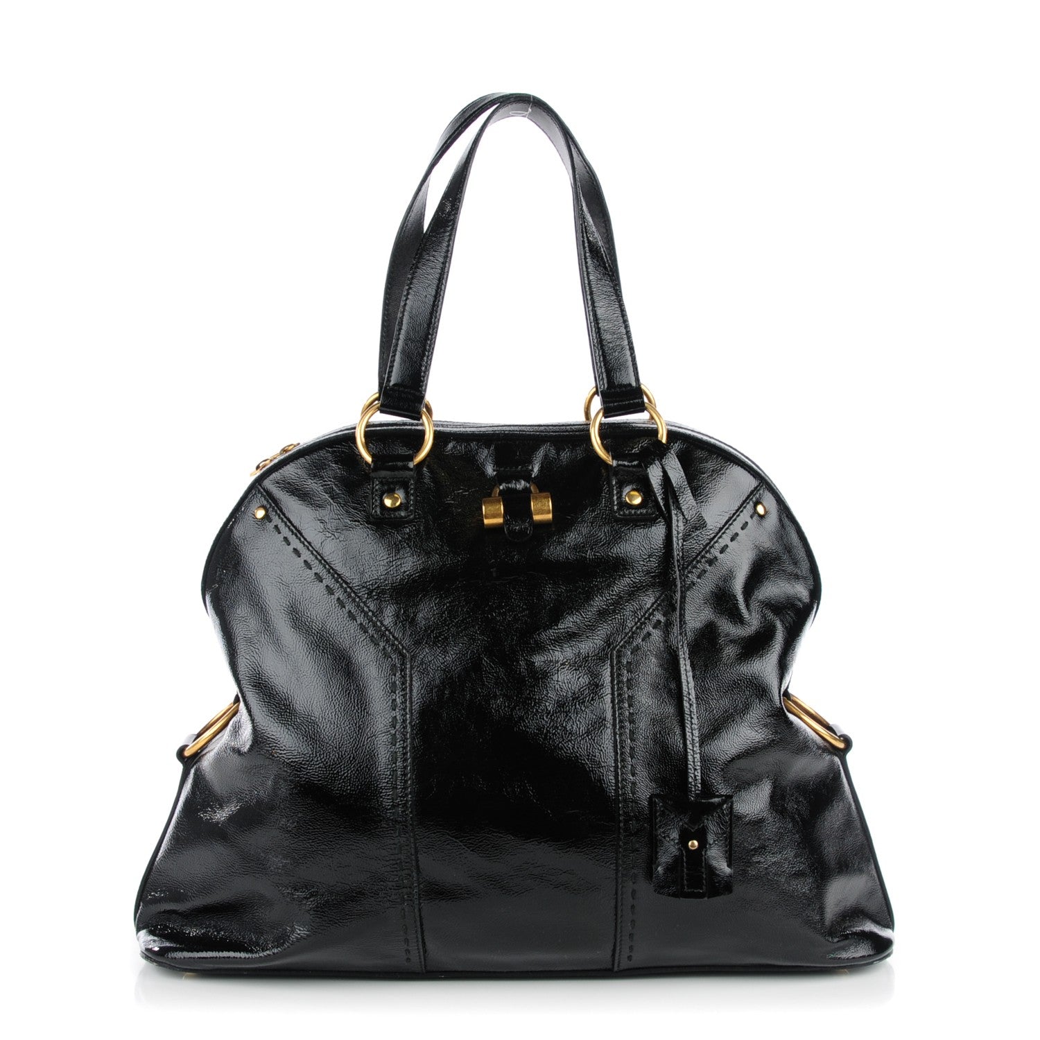 Saint Laurent Patent Oversized Muse Black 1 of 7