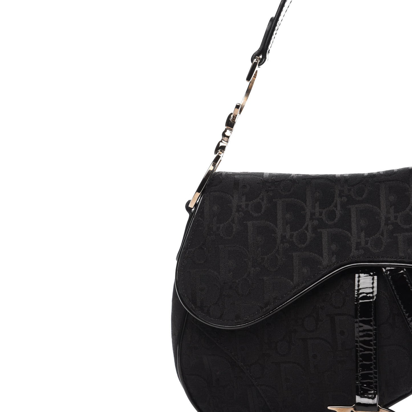 Monogram Saddle Bag Black