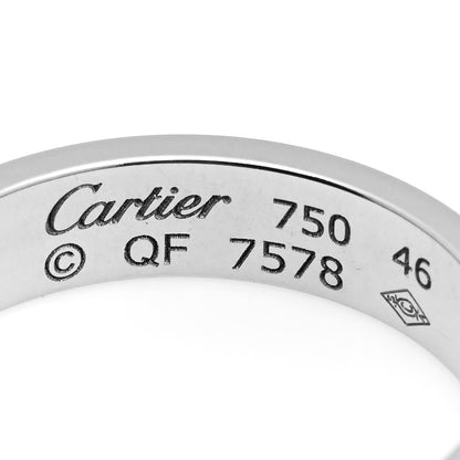 Cartier 18K White Gold 3.5mm LOVE Wedding Band Ring 46 3.75 4 of 4
