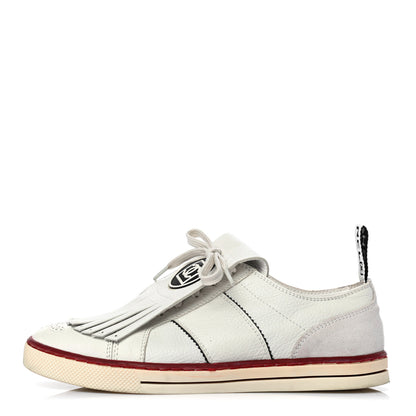 Chanel Calfskin Fringe Golf Tennis 37.5 White 1 of 14