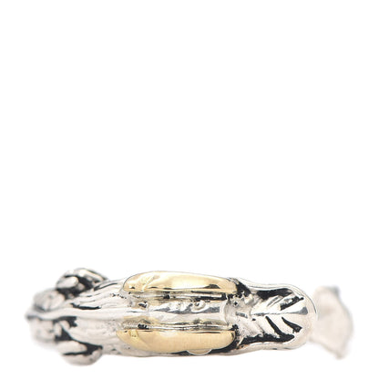 John Hardy Sterling Silver 18K Yellow Gold Legends Naga Dragon Head Ring 54 7 3 of 5