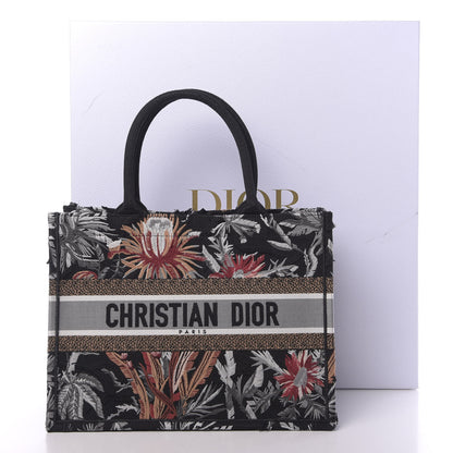 Christian Dior Canvas Embroidered Medium Camouflage Flowers Book Tote Black Multicolor 17 of 17