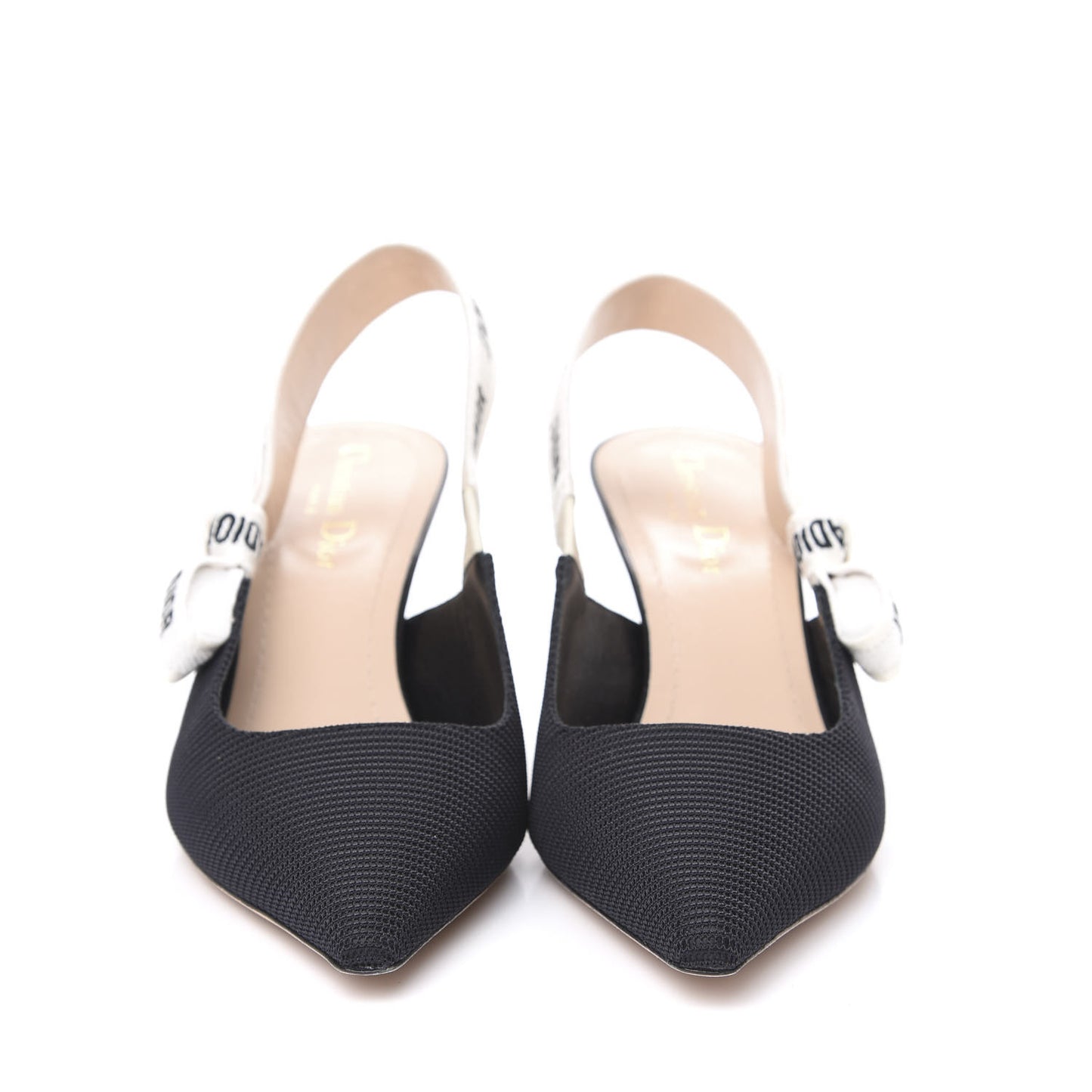 Technical Canvas Ribbon J Adior Slingback 65mm Pumps 39 Black