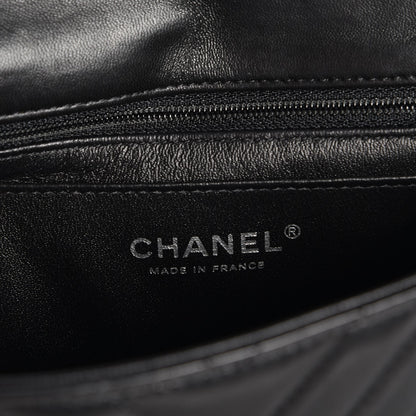Chanel Lambskin Chevron Quilted Mini Rectangular Flap So Black 6 of 8