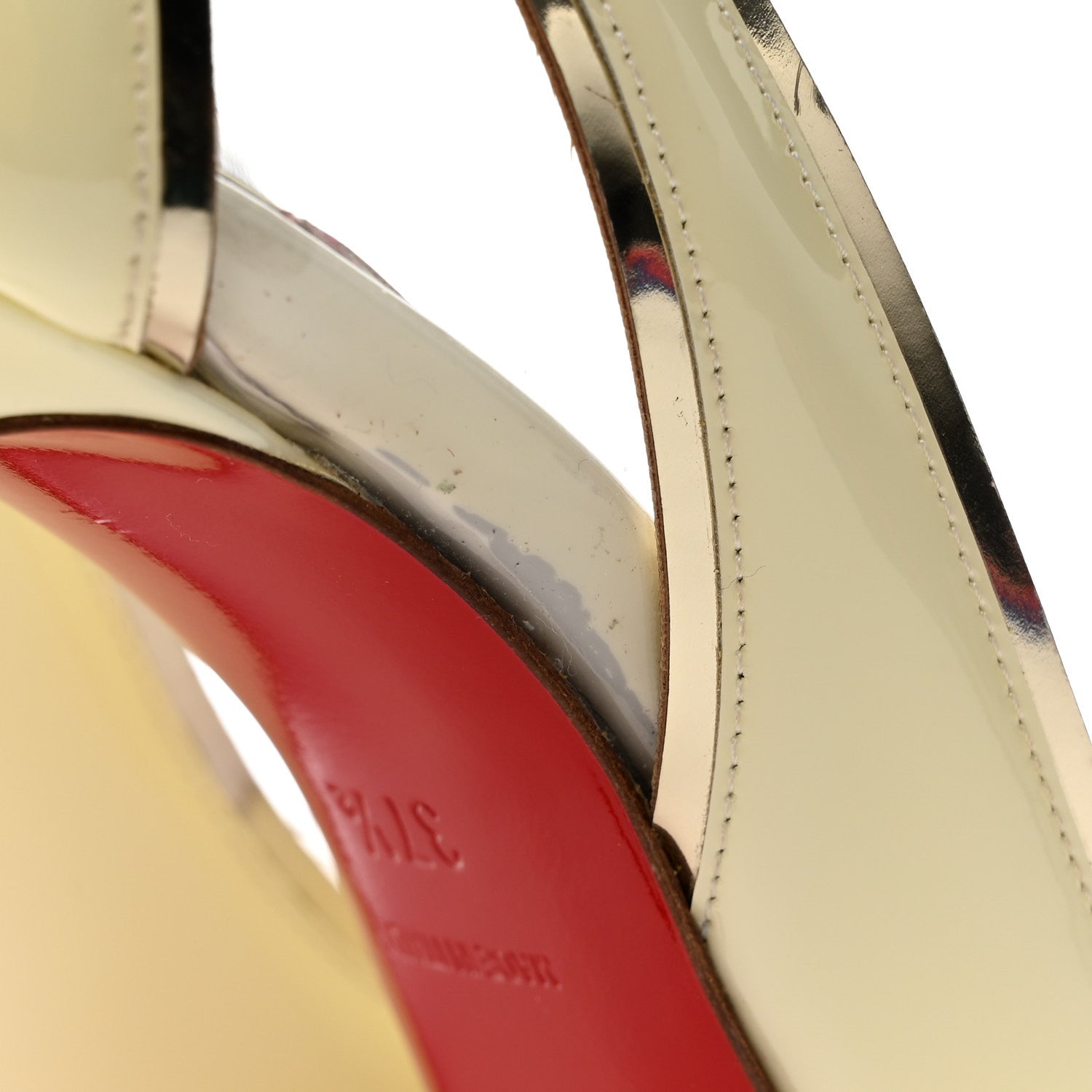 Christian Louboutin Patent PVC Specchio Cosmo 554 100 Pumps 37.5 Snow 10 of 10