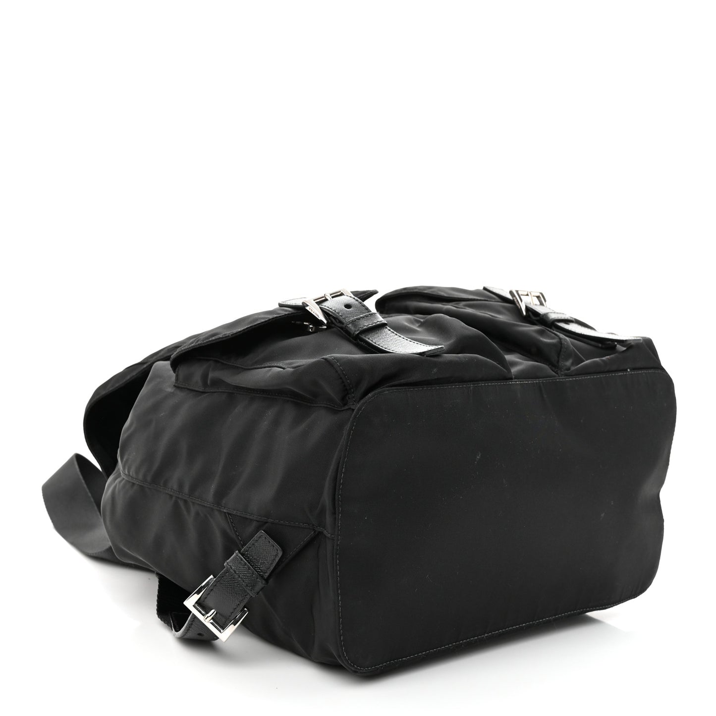 Tessuto Nylon Saffiano Medium Backpack Black