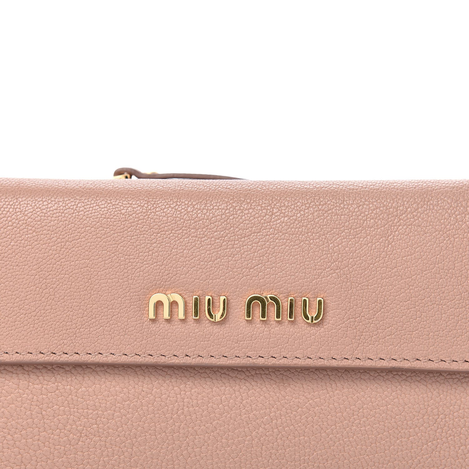 Miu Miu Goatskin Madras Flap Wallet Cammeo 9 of 16