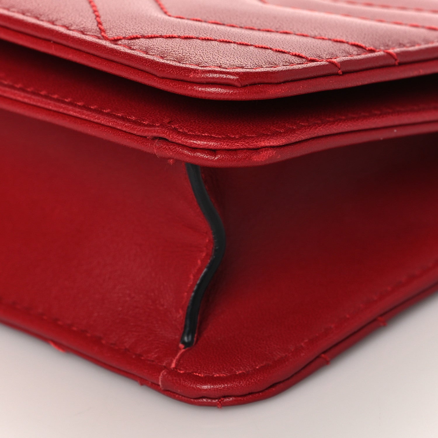 Gucci Calfskin Matelasse GG Marmont Mini Bag Hibiscus Red 9 of 10