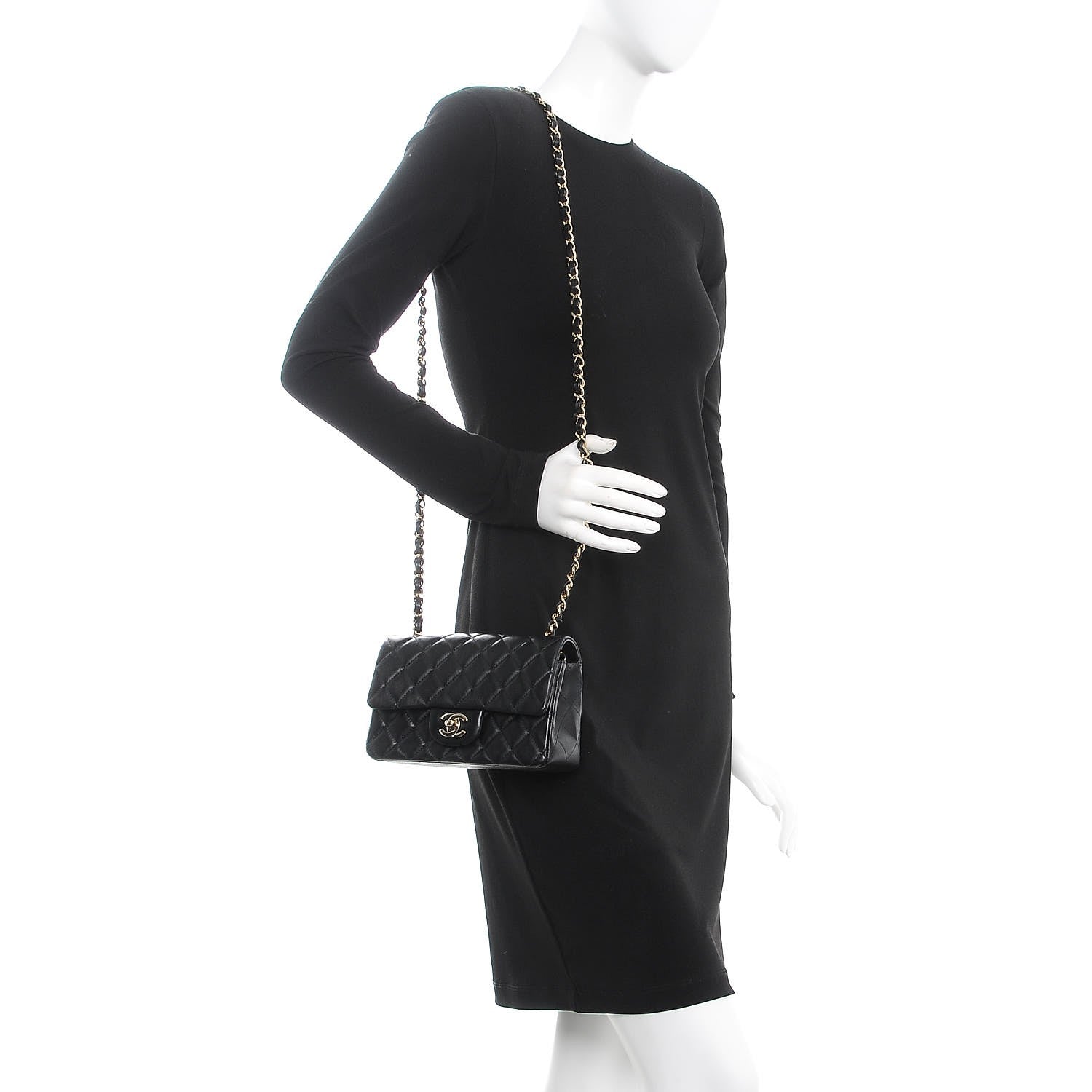 Chanel Lambskin Quilted Mini Rectangular Flap Black 2 of 10