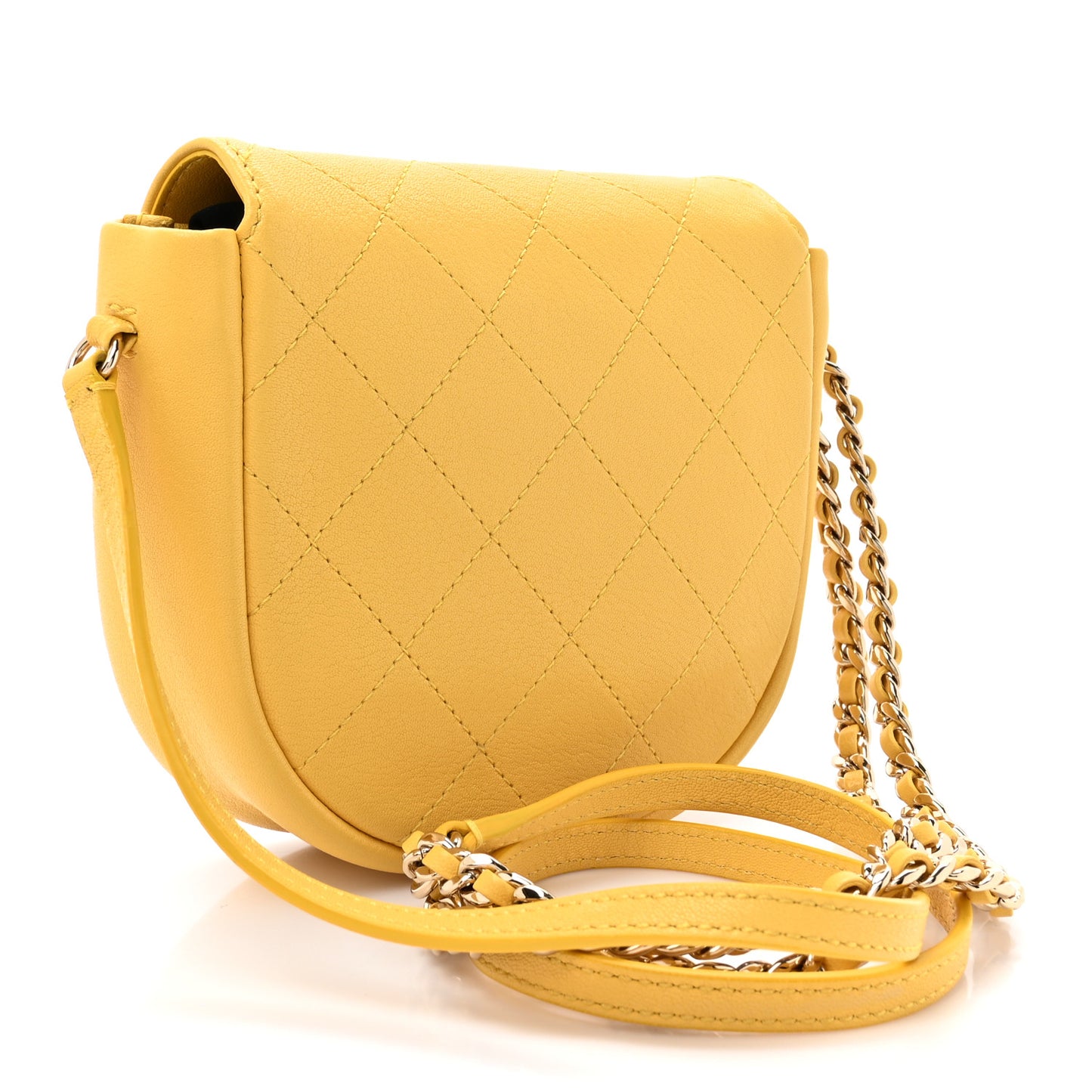 Goatskin Stitched Casual Trip Messenger Flap Yellow