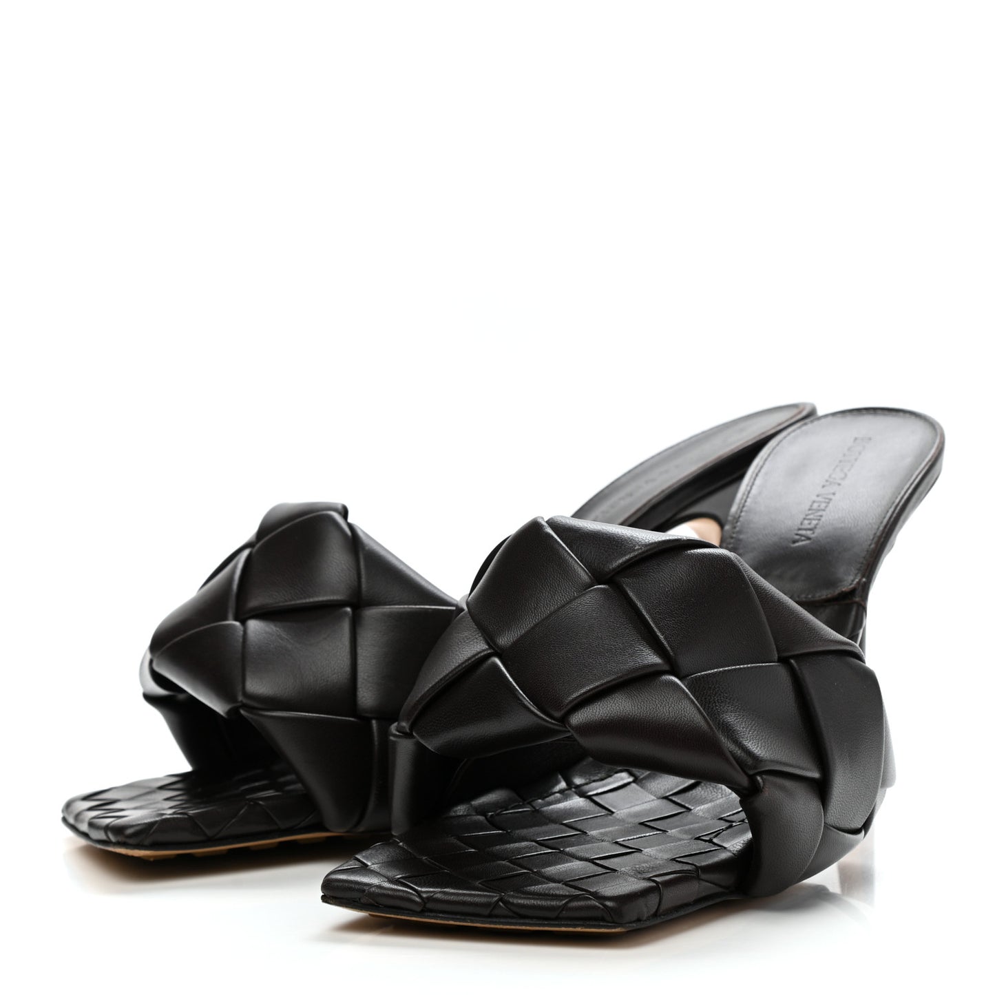 Nappa Maxi Intrecciato Lido Mule Sandals 40 Fondant