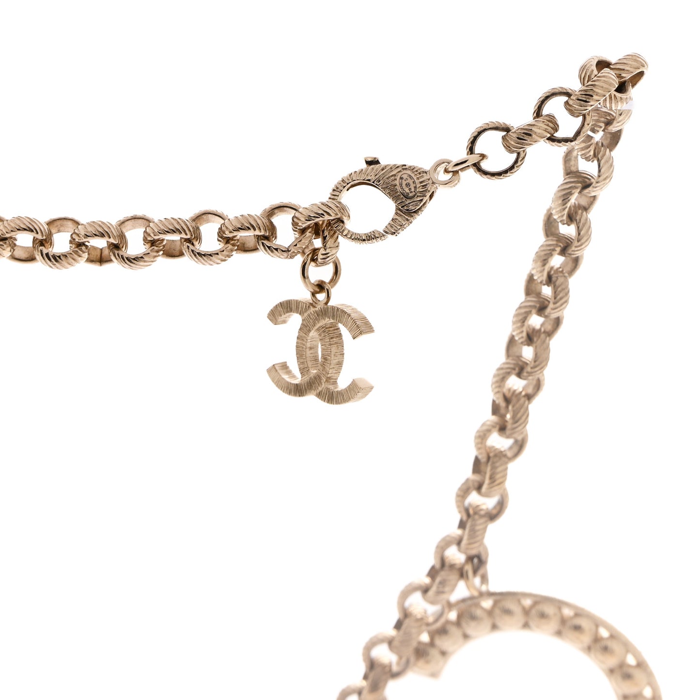 Crystal City of Lights Letter Chain Necklace Gold