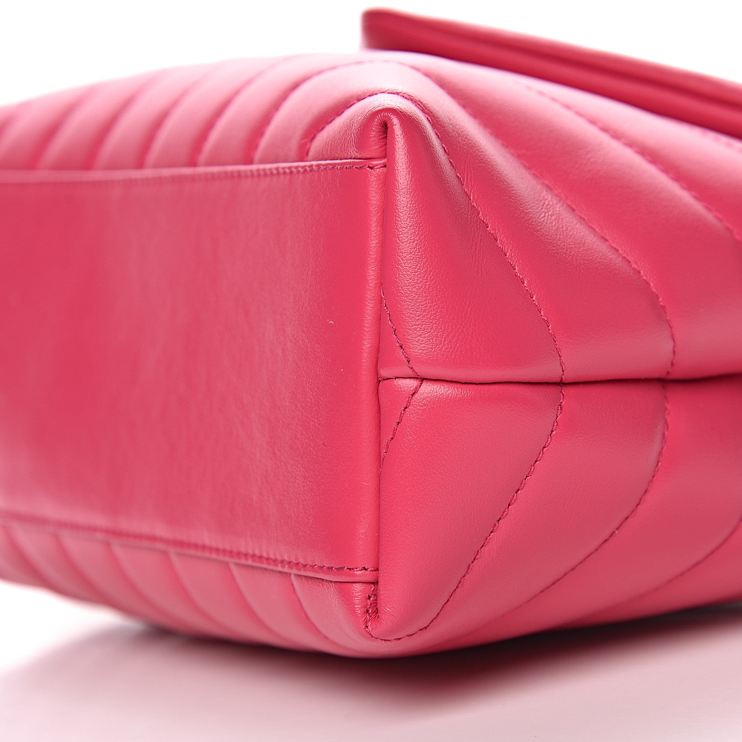 Saint Laurent Calfskin Y Quilted Monogram Small Loulou Chain Satchel Fresh Fuxia 10 of 11