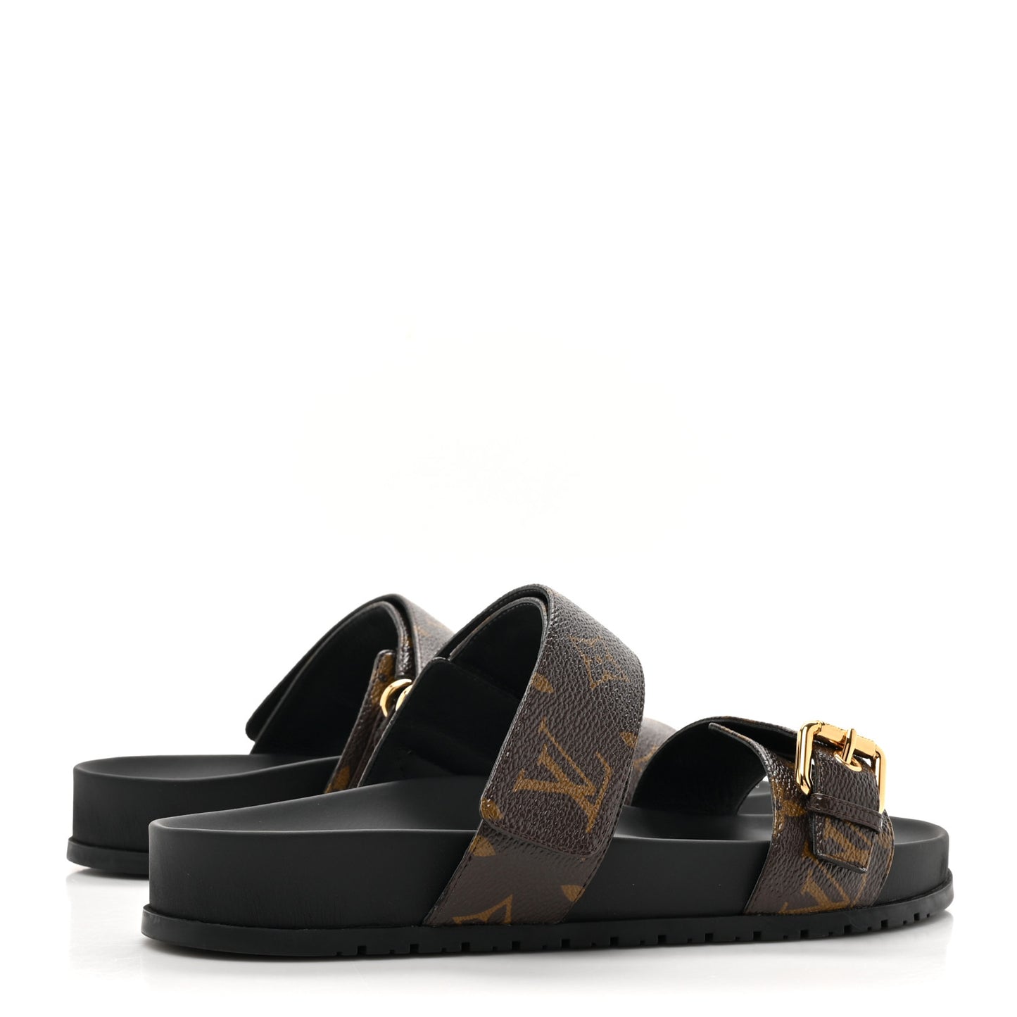 Monogram Bom Dia Mule Sandals 38.5 Black
