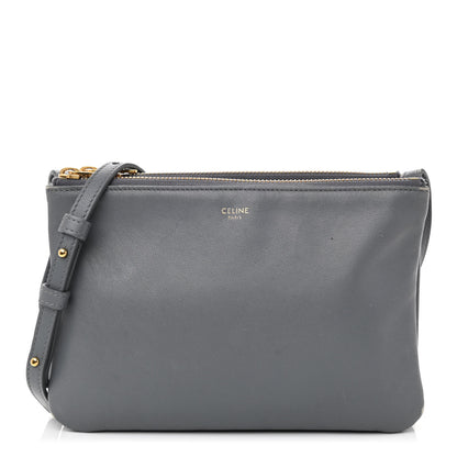 Celine Lambskin Small Trio Crossbody Bag Medium Grey 1 of 13