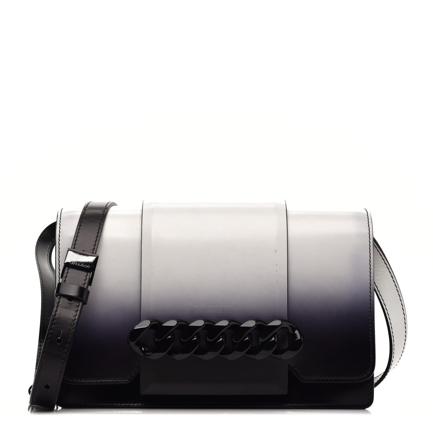 Givenchy Calfskin Ombre Infinity Flap Bag Black White 1 of 10