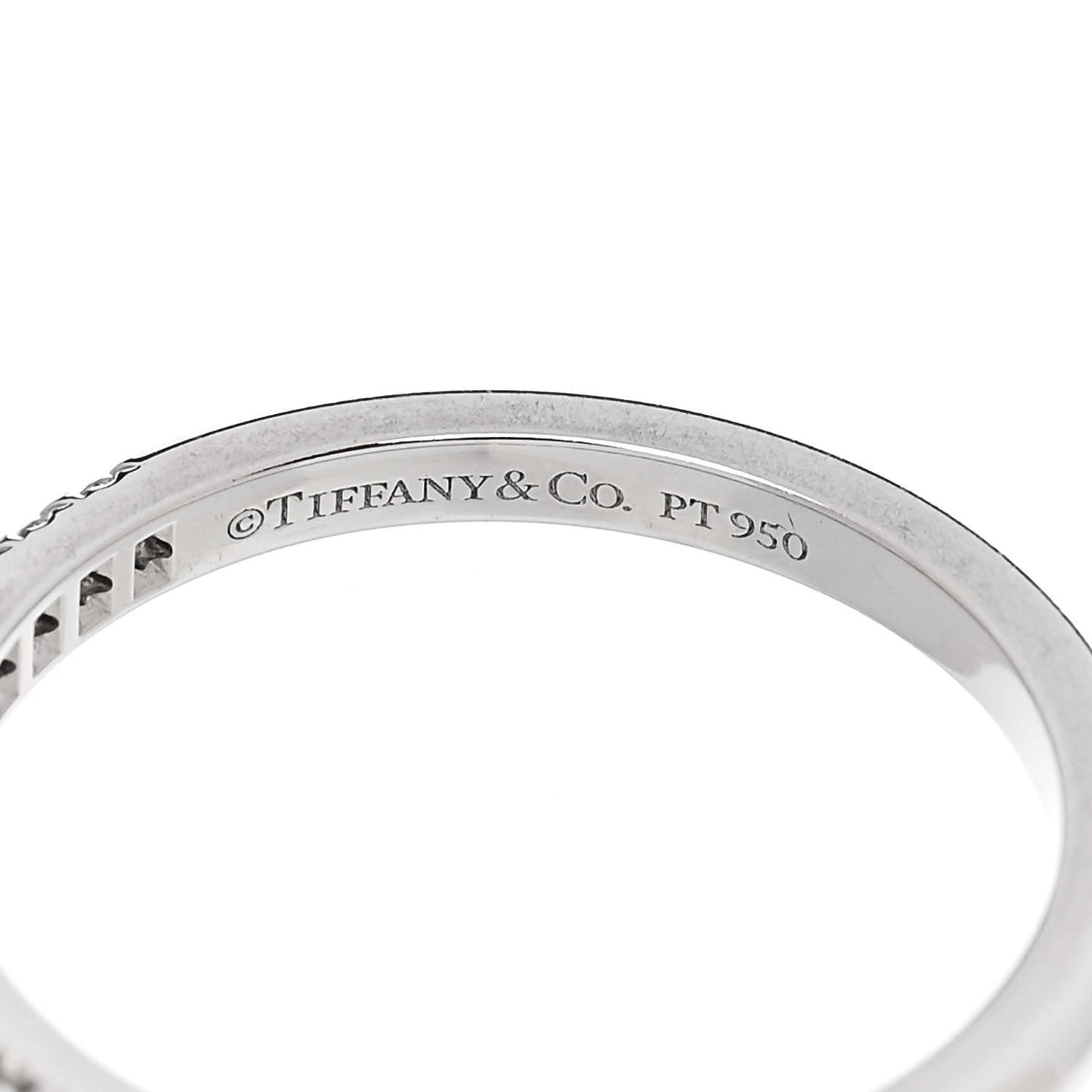 Platinum Diamond .17ctw Half Circle Soleste Band Ring 54 7