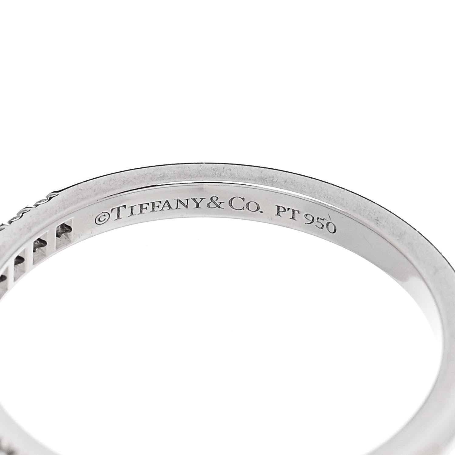 Tiffany Platinum Diamond .17ctw Half Circle Soleste Band Ring 54 7 4 of 4