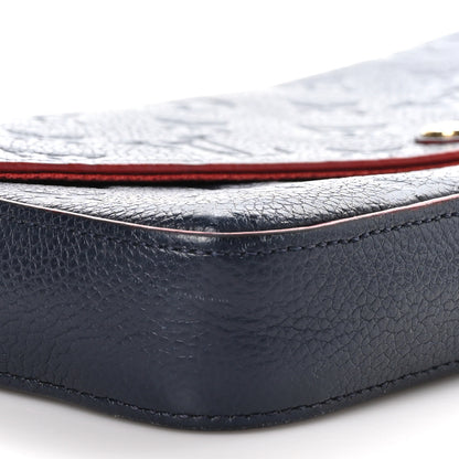 Louis Vuitton Empreinte Pochette Felicie Chain Wallet Marine Rouge 8 of 11
