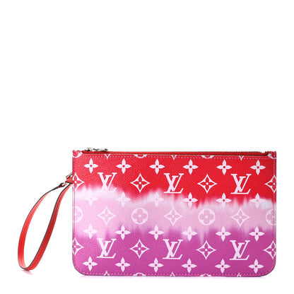 Louis Vuitton Monogram Escale Neverfull MM GM Pochette Rouge 1 of 8
