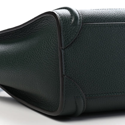 Celine Drummed Calfskin Nano Luggage Amazone 8 of 9
