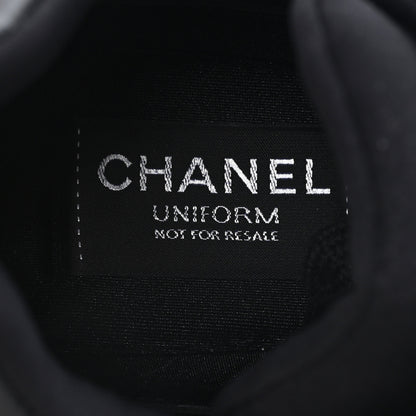 Chanel Lambskin Fabric CC Sneakers 39 Black 8 of 9