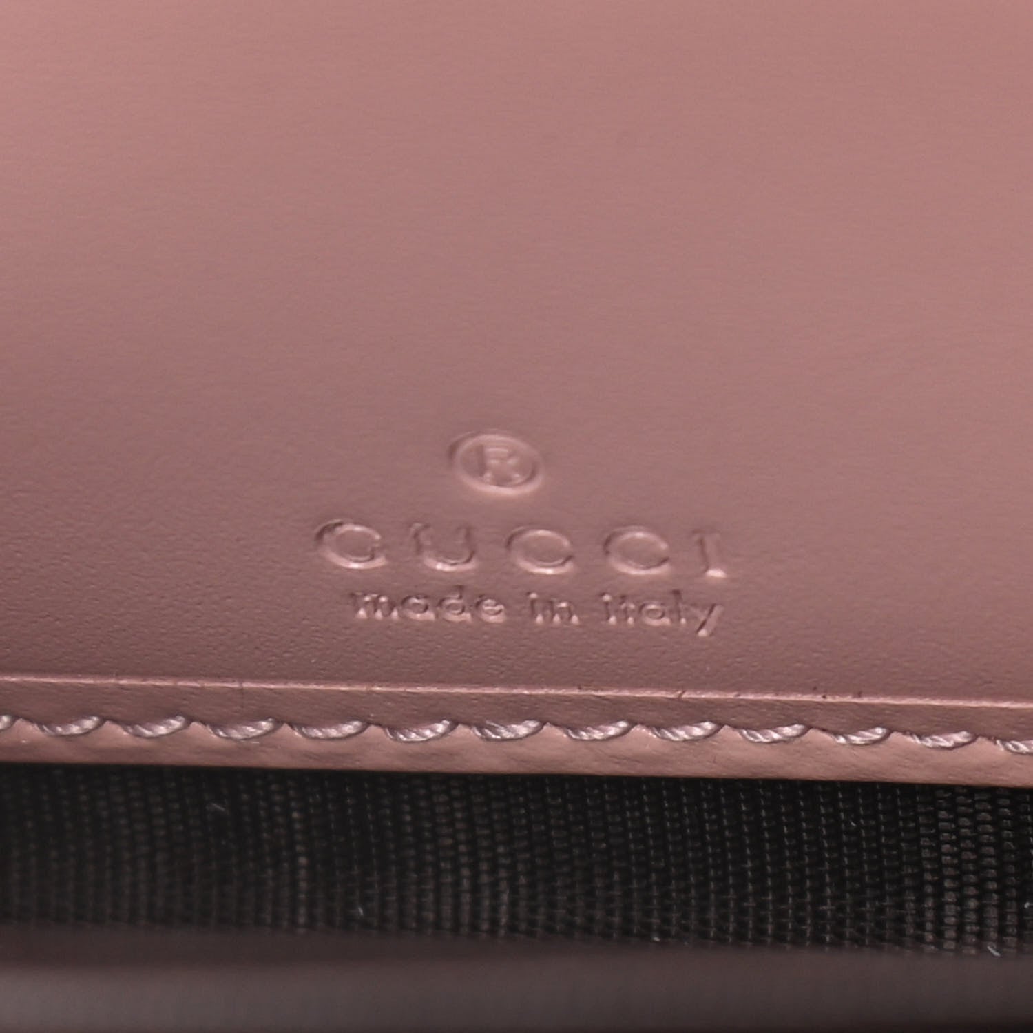 Gucci Guccissima Signature Crystal Cat Zip Around Wallet Light Candy Pink 6 of 10