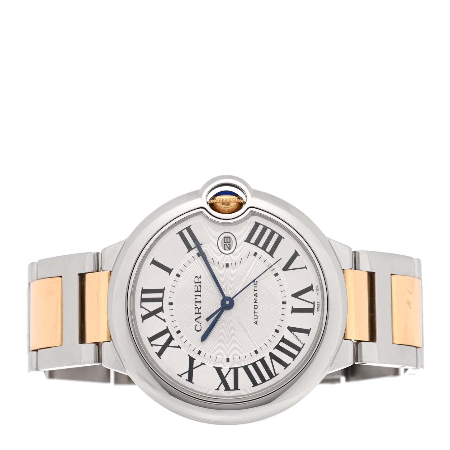 Stainless Steel 18K Yellow Gold 42mm Ballon Bleu De Cartier Automatic Watch