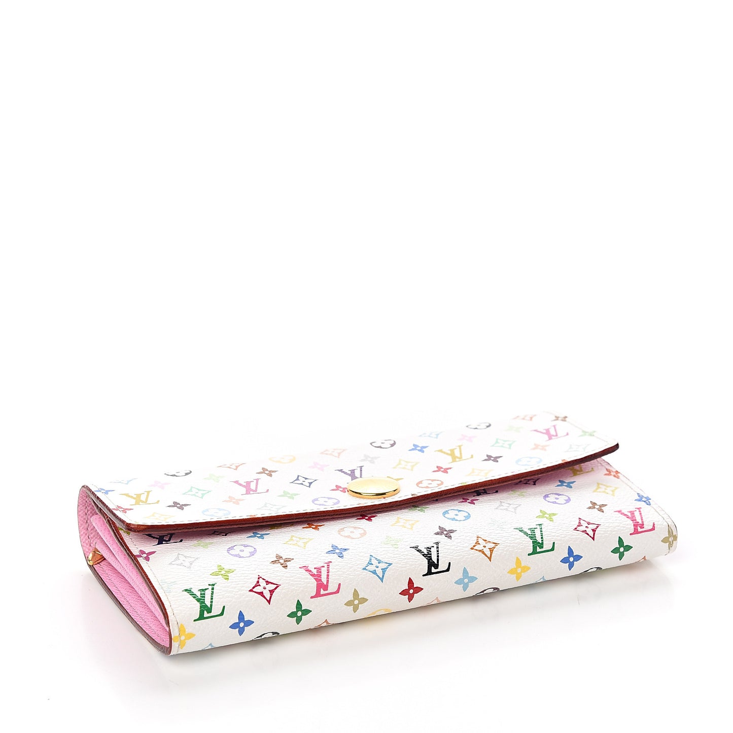 Monogram Multicolor Sarah Wallet White Litchi