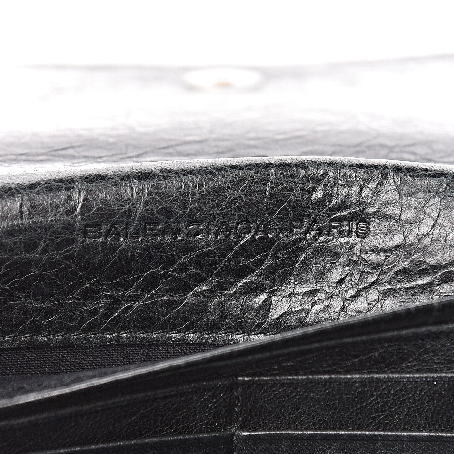 Balenciaga Agneau Classic Gold Hardware Money Wallet Black 6 of 18