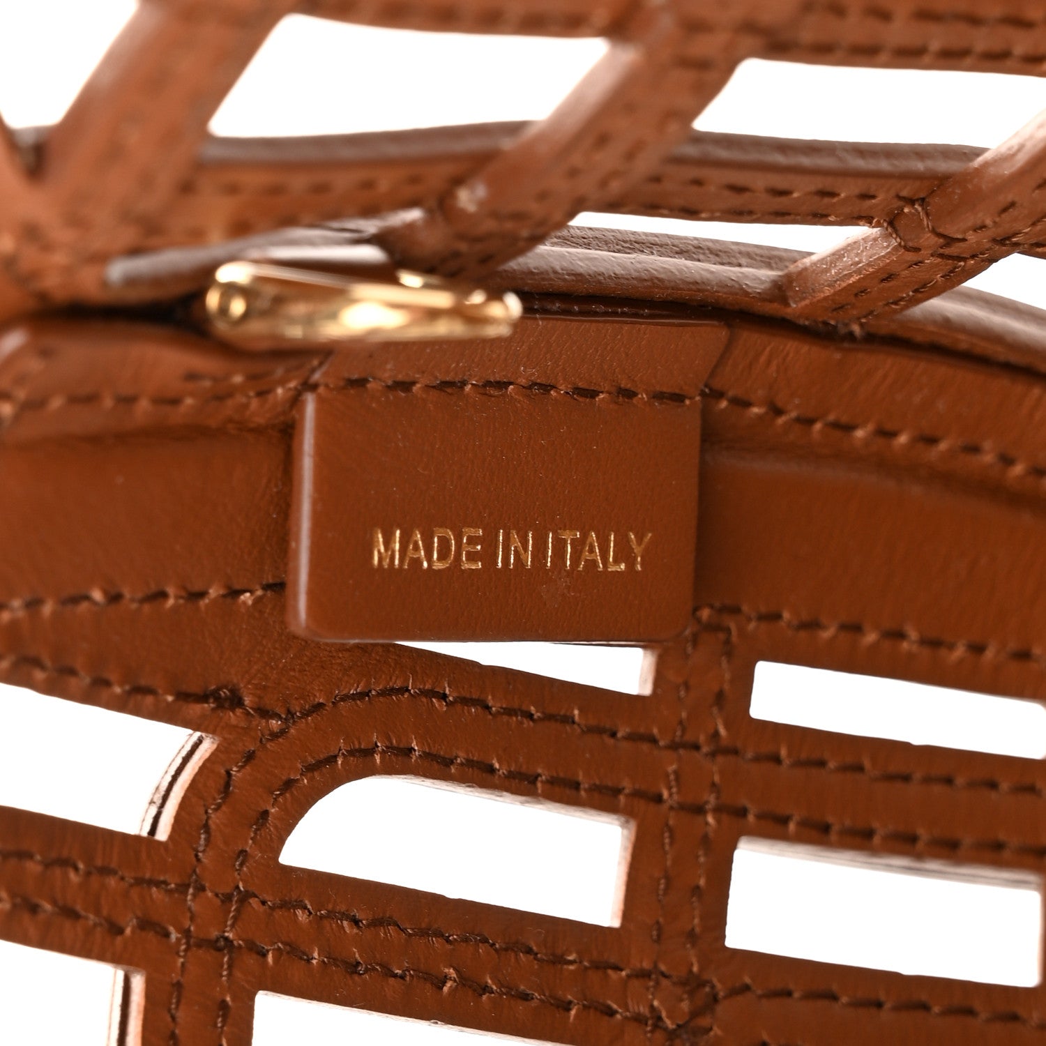 Miu Miu Calfskin Logo Basket Bag Cognac 8 of 11
