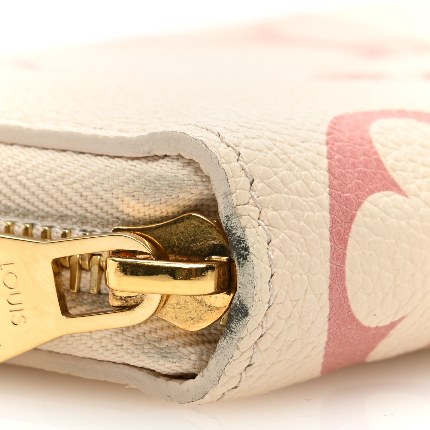 Louis Vuitton Empreinte Monogram Giant Zippy Wallet Creme Bois De Rose 9 of 9