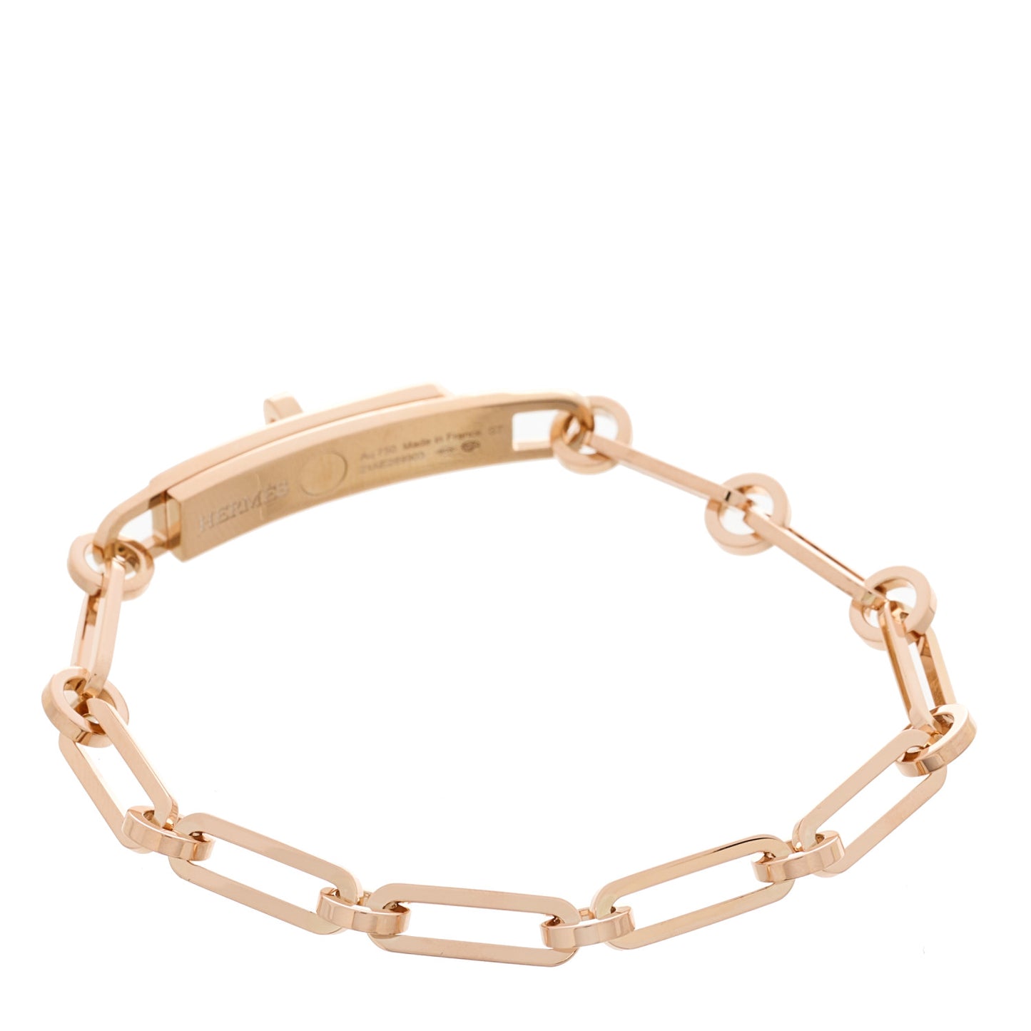 18K Rose Gold Diamond Pave PM Kelly Chaine Bracelet ST
