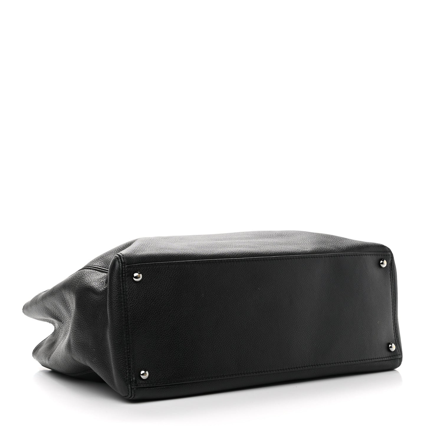 Calfskin Mademoiselle Lock Cerf Shopper Tote Black