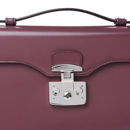 Gucci Regent Calfskin Small Lady Lock Briefcase Clutch Red Orchid 10 of 10