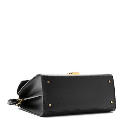 Saint Laurent Grain de Poudre Medium Classic Monogram Cassandra Top Handle Black 4 of 9